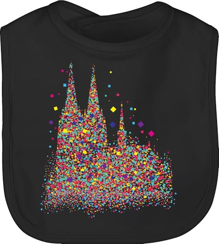 Shirtracer - Baby Lätzchen - & - Kölner Dom Konfetti I Karneval I Fasching
