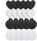 20 Pièces Miroir Rond Portable, Miroir Compact Pliant, Mini Miroir De Poche, Convient Aux Sacs à Main, Portefeuilles, Téléphones Portables, Etc, Noir, Blanc