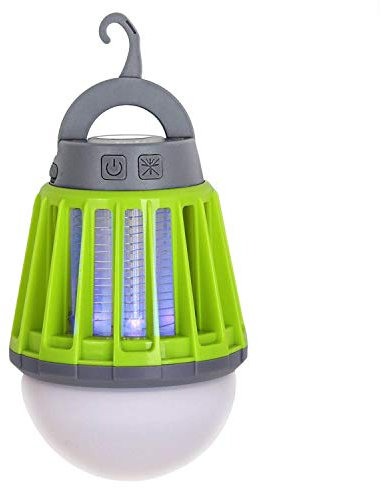 Lampe anti-moustiques, 2-en-1, moustiquaire électrique, camping, portable, lampe de tente rechargeable, étanche, lampe anti-moustiques d'extérieur avec 3 niveaux de luminosité pour jardin
