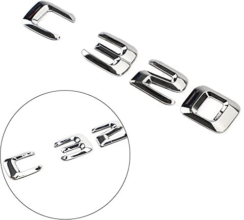 Topteng Rear Trunk Emblem Badge Aufkleber Typenschild Buchstaben Zahlen Fit für Mercedes C320 Chrome