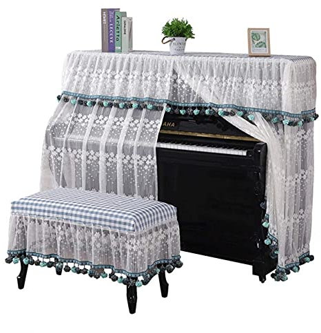 RONGJJ Modern Minimalist Pastoral Handtuch Half Cover Lace Washable Colorfast Piano Staubschutz, Auf Home Indoor Piano Lover Anwenden