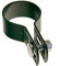 HaGa® Collier de serrage rond Ø 3,8 cm – Collier de fixation pour construction de clôture en vert