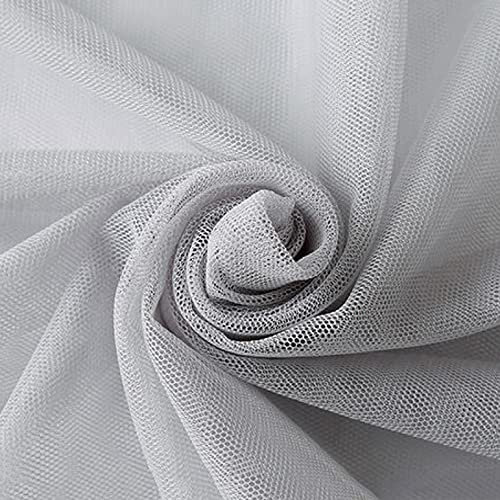 160cm x 5m Tüll Stoff Tüllband Tüll Dekostoff für Hochzeit Geburtstag Weihnachten Fest Kommunion Party Deko,Nähen von Brautschleiern Hochzeitskleid Tischläufer Tutu Röcken Geschenk-Schleife, Grau