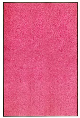 vidaXL Fußmatte Waschbar Schmutzfangmatte Türmatte Fußabtreter Schmutzmatte Schmutzfangläufer Sauberlaufmatte Innen Außen Rosa 120x180cm
