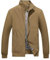 KUDORO Herren leichte Jacke für Frühling Sommer Reißverschluss Outdoor Jacke Casual Bomber Einfarbige Winddichte Jacke Halskette Mann Jacke Aviator Thin Classic Casual(Kaki,XXL)