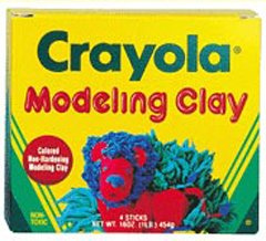 Crayola Llc Formerly Binney & Smith Bin300 Modeling Clay 4 Pcs. Rd/Ywith Bl/Gr