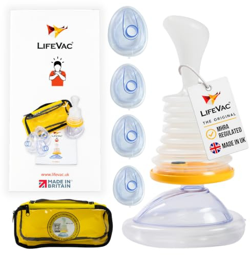 LifeVac Travel Anti Choking Device - Choking Rescue Device Travelling Kit | First Aid Kit for Baby, Infant & Adult, Portable Airway Suction, Travel Carry Case, Anti Choke Heimlich Alternative