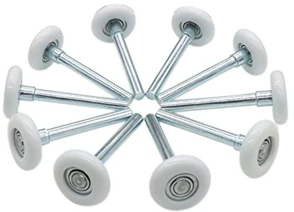 Garagentorrolle, Weiß, 4,6 cm, leise Nylon, Garagentorräder, 10,2 cm, Vorbau für Garagenschienen, Ersatz mit hochwertigem, versiegeltem 11 Kugellager, 10 Packungen