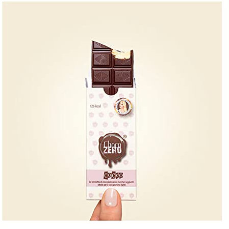 CHOCO ZERO COCCO. Senza zucchero. Senza glutine. Tavoletta da 25g.