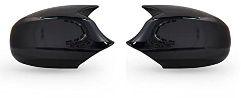 Auto Spiegelkappen Für Audi A4 S4 A5 S5 A6 S6 A8 S8 Q3 SQ3 A3 D3 8P 4F C6 Carbon Look Schwarz Ersatz B8 8K Spiegelabdeckung Rückspiegelkappe (Farbe : Bright black)