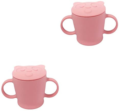 Toyvian Babytassen 2 STK Baby-lernbecher Unabhängiger Trinkbecher Hitzebeständiger Wasserbecher Baby-trinkbecher Baby Offene Tasse Frühstückstasse Kieselgel Kleinkind Lebensmittelqualität