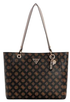 GUESS Damen Noelle Handbag, Mocha Logo