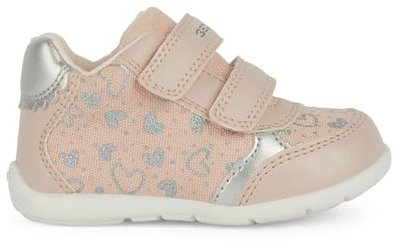 Geox Bébé Fille B Elthan Girl B Basket, Lt Rose Silver, 23 EU