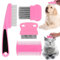 Molain Katze Hund Flohkamm, 4 Pieces Pet Reißen Fleck Entferner Kamm Set Pet Hund Katze Pflege Kamm (Rosa)