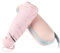 BAODINI, Mini ombrello da viaggio con custodia, piccolo, compatto, con protezione solare anti-UV, leggero, piccolo, tascabile, rosa chiaro, Mini