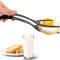 2 in 1 Grip and Flipping Spatula Tongs Nylon Kitchen Pancake Spatula Egg Flipper Tong Pancake Fish French Toast Omelet Making for Home Kitchen Cooking Tool Red