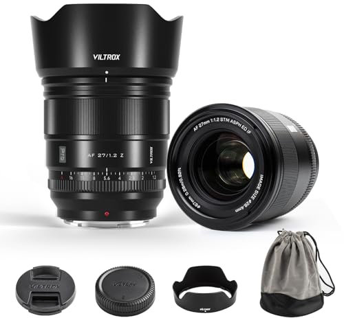 VILTROX 27mm F1.2 APS-C Wide Angle Autofocus Lenses for Nikon Z Mount Camera Lenses Large Aperture Standard Lens Compatible for Nikon Z9 Z8 Z7 Z6 Z5 Z50 Z30 ZFC