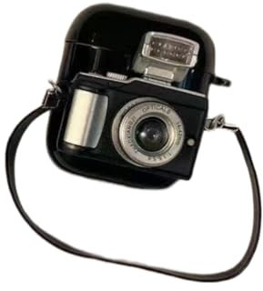 FASHION YO Niedliche Schutzhülle für AirPods 2/1, Cartoon-Vintage-Kamera-Design, lustige Air-Pods-Hülle, Schutzhülle, weiche Silikonhülle, einzigartiges 3D-Essen für Mädchen, Frauen, Hüllen für