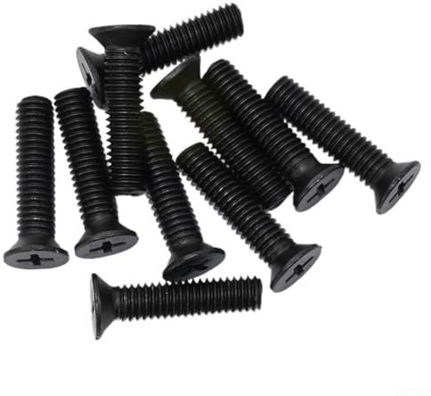 Befestigungsschraube M5M6 25mm Linksgewinde für UNF Bohrfutter Schaft Adapter, Metall, 10 Stück Schrauben (M5)
