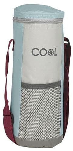 URBNLIVING 1.5L Insulated Cooler Bottle Bag Zip Carrier with Adjustable Shoulder Strap Drinks Picnic Hiking