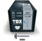 TOX Vis CNECT 4,5x80mm, vis de ferblantier résistante aux intempéries avec rondelle d'étanchéité en acier inoxydable A2, fixation de baguettes de recouvrement, 200pcs, compris 1x embout, 152966414580