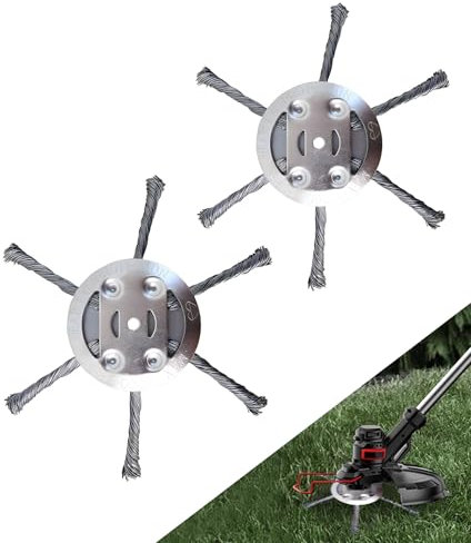 Rasentrimmer Fräskopf, Stahldraht Freischneider Trimmer Kopf, Gras Freischneider, Unkraut Drahtbürste für Garten Rasentrimmerkopf Rasenmäher Elektrowerkzeug (6Köpfe*2pcs)