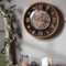 K&L Wall Art 46cm große Zahnrad Wanduhr industrielle Wohnzimmeruhr Vintage Metalluhr XXL bewegliche Zahnräder (Römische Ziffern, antike Rost- Kupferoptik)