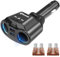 Autoladegerät Zigarettenanzünder USB Ladegerät, 120w USB 4.8a USB & Type C Ports 12v/24v Auto Steckdose Splitter mit unabhängigen Schaltern und Spannungsmonitor, ideal für Dashcam,