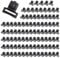 ZYWUOY 100pcs Camping Tent Hooks, Caravan Awning Tent Pole Plastic Inner C-Clips Hanger(9mm)