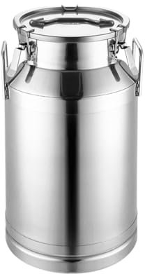 Milchkanne Milchflaschen 304 Edelstahl Milch Kann Milch Eimer Mit Versiegelt Deckel Wein Eimer Eimer Für Milch Wein Milchkanne Edelstahl(25L)