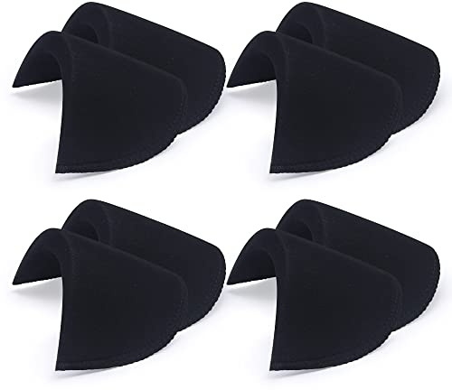 Jamsinmu 4 Paar Schulterpolster Schaum Praktische Push Up Pads für Einnähen Blazer Jacken Anzug Mäntel Sakkos Kleid Kleidung Nähen Zubehör Black Middle