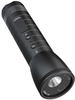 Andoer 1080P Flashlight Camera Motorcycle Helmet Camera Bike Camera 120° Wide Angle Lens 5 Light Modes IPX6 Waterproof Built-in Battery for Outdoor Sports Cycling