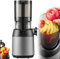 QIeAny 300W Slow Masticating Juicer, Fruit And Vegetable Fresh Juicer with Pure Juice Rate ≥98%, 13CM Diameter+150NM+Juice Separation+No Cutting And Whole Squeezing+Squeezing Gyro without Blades,Grey