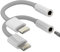 Adaptador Lightning a Jack 3.5mm (2) para iphone14 13 Pro Max Jack Auriculares Audio Cable Conector Certificado para Apple MFI Auxiliar para iPad Splitter Accesorios Coche Conector
