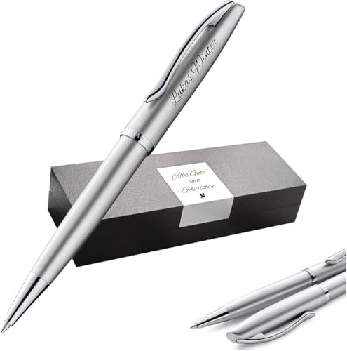 Pelikan Jazz® Noble Elegance K36 Kugelschreiber mit Gravur Geschenk - einzigartige Stifte mit Namen - personalisierte Geschenke - Kugelschreiber personalisiert (silber)