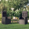 IKAYAA 2 STK Liegestuhl Garten mit Sitzkissen, Verstellbare Gartensessel Wetterfest, Loungesessel Outdoor, Gartenliege aus Rattan, Relaxliege Garten mit Liegefunktion, Schwarz