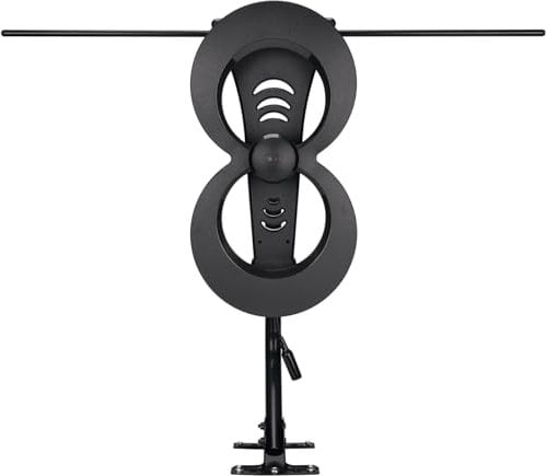 Antennas Direct ClearStream 2MAX Indoor Outdoor TV Antenna, UHF VHF, Multi-Directional, 60+ Mile Range, 4K 8K UHD NEXTGEN TV – w/ 20-inch Mast (Black)