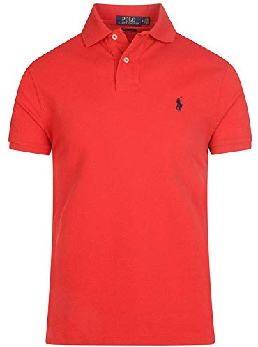 Polo Ralph Lauren Herren Poloshirt Custom-Slim-Fit Rot S