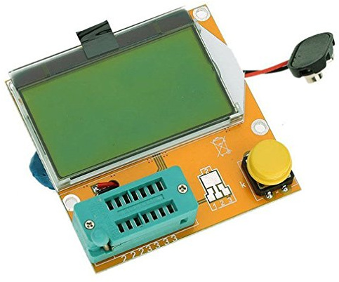 LCR-T4 Transistor-Tester von HiLetgo® - Inklusive: LCD-Display, Diode/Triode-Kapazität, ESR Meter Mos, PNP-, NPN-, SCR-Induktivität, DIY 9 V 12864 LCD