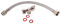 SOMATHERM FOR YOU, Kit de raccordement WC complet avec robinet équerre 1/4 de tour nickelé, flexible 30 cm M12/17-F12/17 et 2 joints fibre pour installation facile et durable