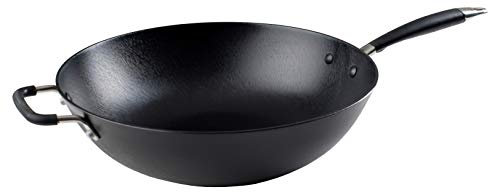 Ronneby Bruk Ultra Original Stir Bratpfanne, leicht, Durchmesser 32 cm, Gusseisen, Schwarz, One