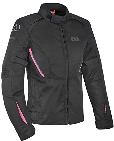 Oxford Veste Imperméable Moto Femme Iota 1.0 Tech Noir Rose (Eu 38 / Us 6, Noir)