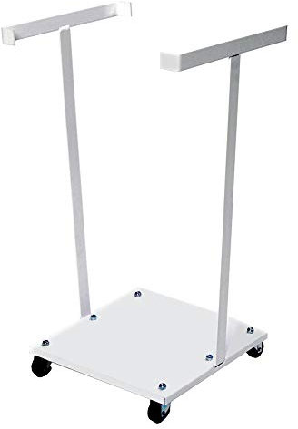 Müllsackständer, fahrbar, mit Rollen, für 240 Ltr. Müllsäcke, Traglast: 30 kg - weiß