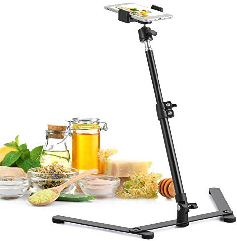 Palos Selfie, Soporte ajustable para copia de fotos Soporte Mini Trípode, soporte para teléfono, soporte para enseñanza de ukelele o guitarra, soporte para mesa de video para transmisión en vivo