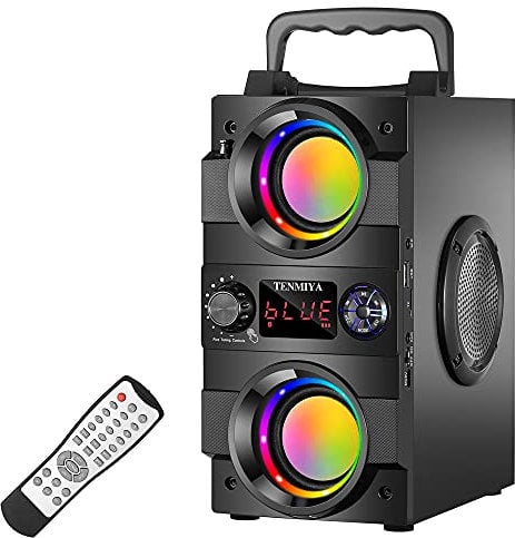 Bluetooth Speaker, 40W Portable Wireless Stereo Speakers with Rich Bass, Built-in 8000mAh Battery and Double Subwoofer, Supports FM Radio