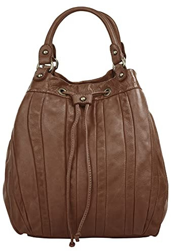 forty° Shopper Echt Leder Damen | Made in Italy | 2in1 Handtasche mit Schultergurt | Citybag mit Schnürverschluss | 021143