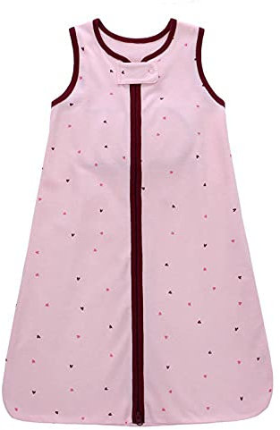 Gigoteuse Bébé 0.5 Tog Coton Turbulette Gigoteuse été Fille et Garçon,sans Manches Sac de Couchage pour bébé Longueur 65-82cm pour bébé de 0 à 18 Mois (Rose, 0-6 Mois)