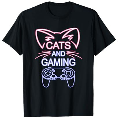 Gaming Geschenke für Männer Frauen Jungen Outfit Gamer Cats and Gaming Cats and Games T-Shirt