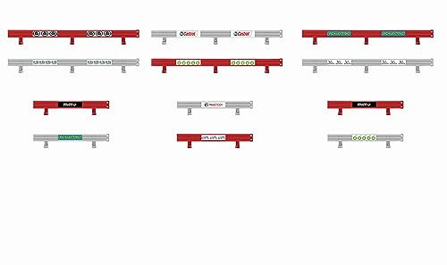 Scalextric Leitplanken mit Aufklebern, Grey/Red