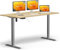 KRIEG HighDesk SMART Höhenverstellbarer Schreibtisch 120 x 80 cm I Silber + Ahorn - Elektrischer Sitz- & Stehtisch mit Tischplatte - Stehschreibtisch Elektrisch Höhenverstellbar